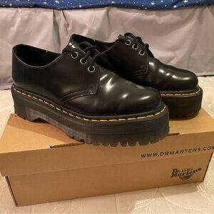Dr. Martens Black Platform Oxfords
